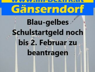 Blau gelbes Schulstartgeld