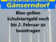 Blau gelbes Schulstartgeld