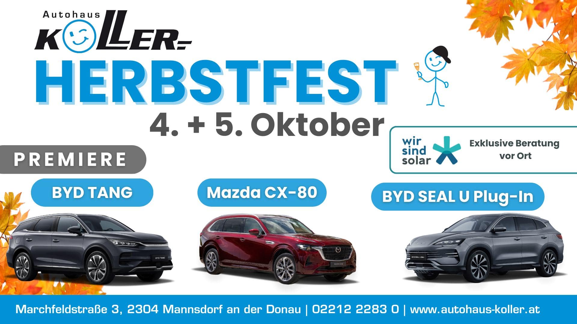 Am 4. und 5. Oktober 2024 laden wir euch alle herzlich zu unserem beliebten KOLLER-Herbstfest ein!