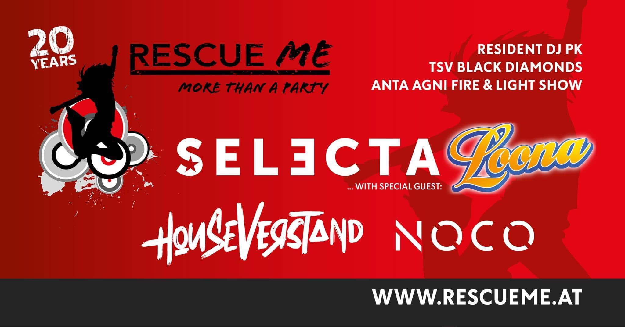 Unglaublich aber wahr, wir feiern 20 Jahre Rescue me! Am Samstag, den 21. September ab 21 Uhr in unserer Rotkreuz-Halle Gänserndorf.